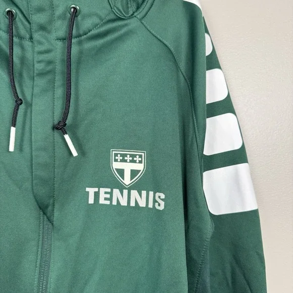 NIKE THERMA-FIT FULL ZIP HOODIE TRACK JACKET POLYESTER GREEN X-LARGE Tennis - Picture 8 of 8